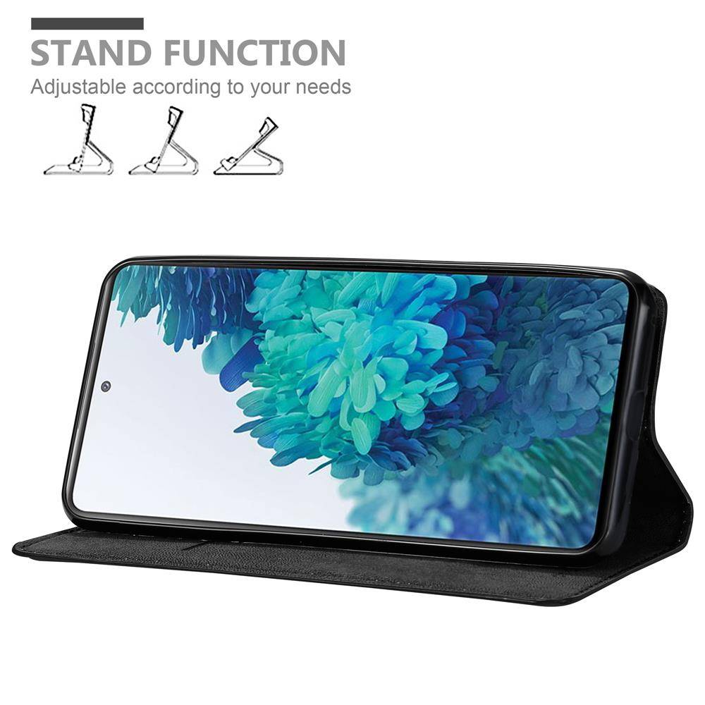 Cadorabo Hülle für Samsung Galaxy S20 FE Schutz Hülle in Schwarz Handyhülle Etui Case Cover Magnetverschluss-1