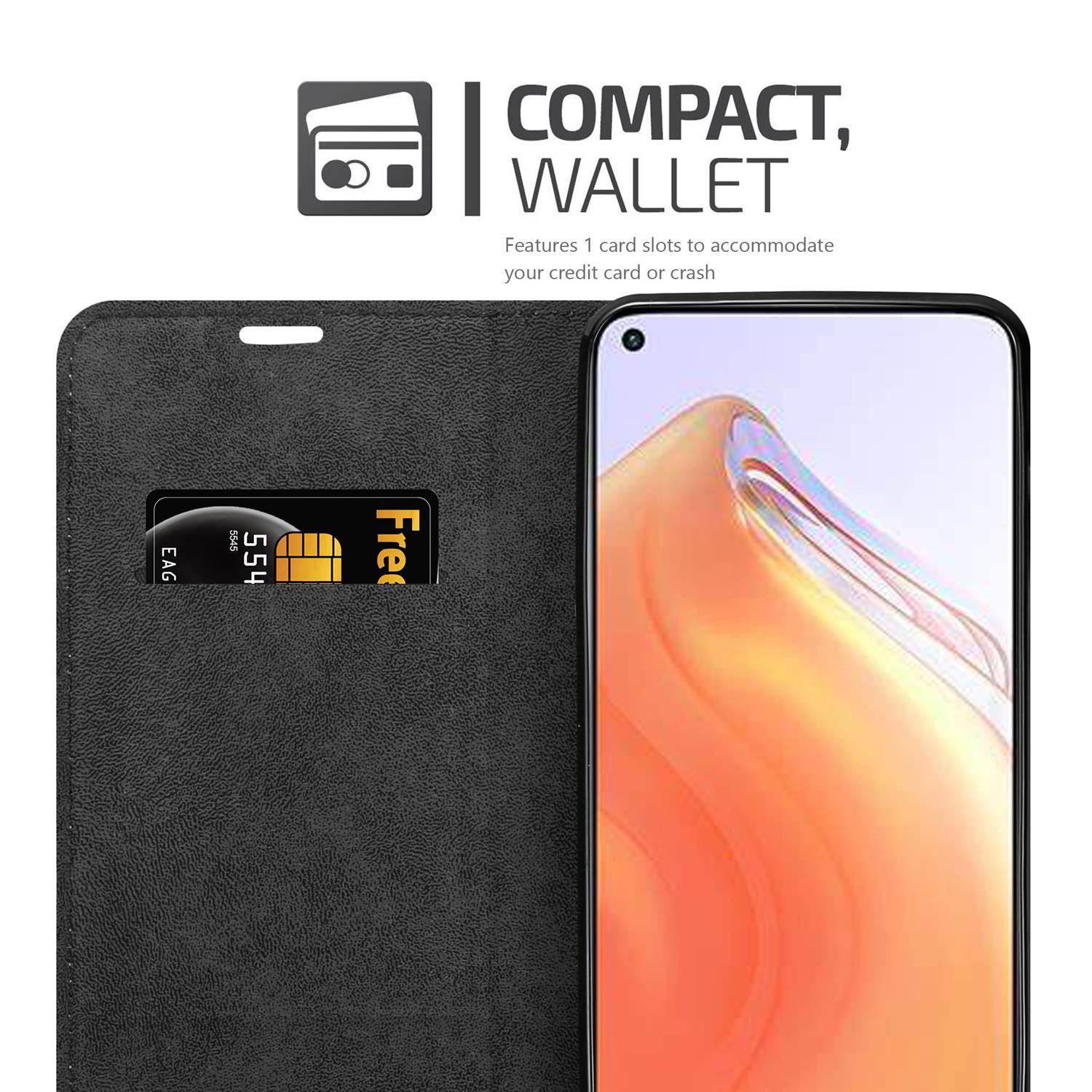Cadorabo Hülle für Xiaomi Mi 10T / Mi 10T PRO Schutz Hülle in Braun Handyhülle Etui Case Cover Magnetverschluss-3