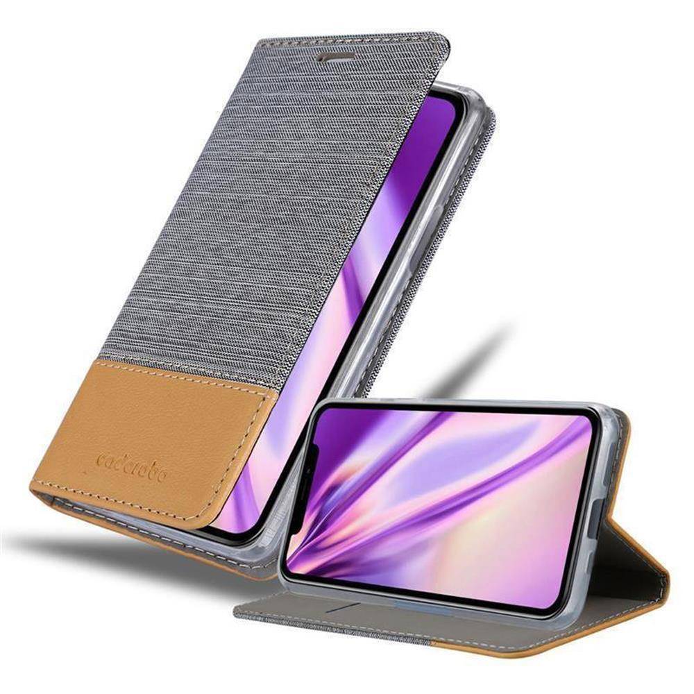 Cadorabo Hülle für Apple iPhone 11 PRO MAX Schutzhülle in Grau Handy Hülle Etui Book Case Cover-0