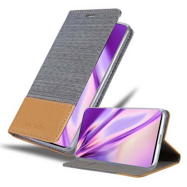 Cadorabo Hülle für Samsung Galaxy S20 Schutzhülle in Grau Handy Hülle Etui Book Case Cover