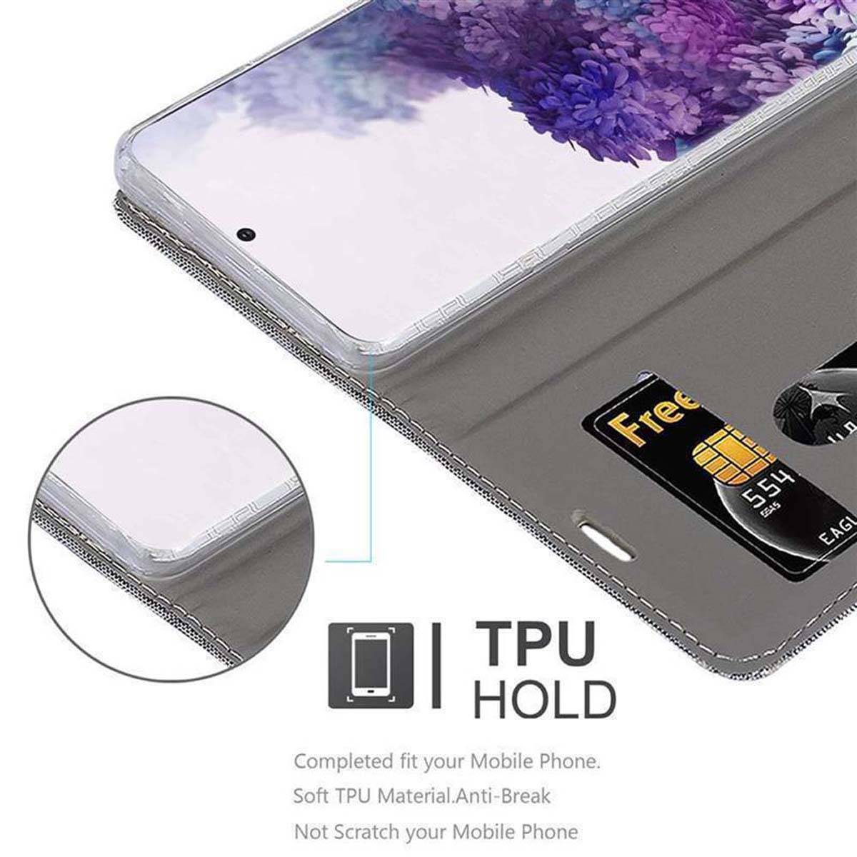 Cadorabo Hülle für Samsung Galaxy S20 Schutzhülle in Grau Handy Hülle Etui Book Case Cover-3