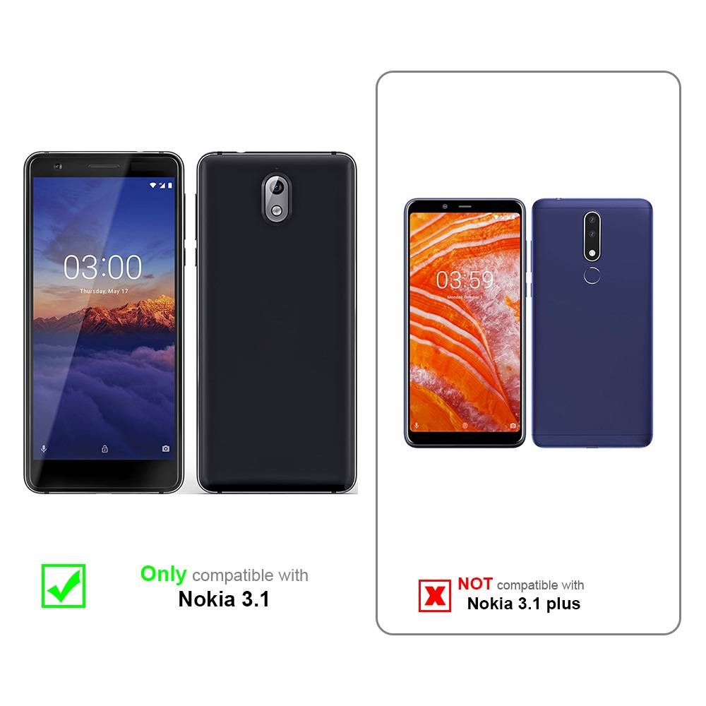 Cadorabo Handykette für Nokia 3.1 in Schwarz - Handy Schutz Hülle Necklace mit Verstellbaren Band Kordel zum Umhängen-1