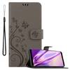 Cadorabo Hülle für Samsung Galaxy S8 Schutz Hülle in Grau Schutzhülle Handy Hülle Etui Case Blumen Flower