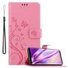 Cadorabo Hülle für Samsung Galaxy S9 Schutz Hülle in Rosa Schutzhülle Handy Hülle Etui Case Blumen Flower