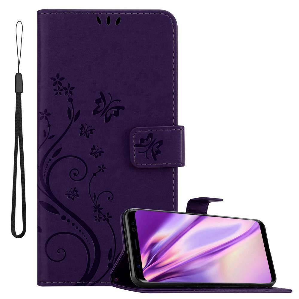 Cadorabo Hülle für Samsung Galaxy S8 Schutz Hülle in Lila Schutzhülle Handy Hülle Etui Case Blumen Flower-0