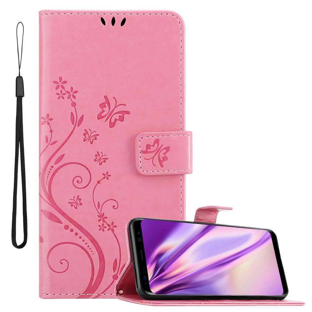 Cadorabo Hülle für Samsung Galaxy S8 Schutz Hülle in Rosa Schutzhülle Handy Hülle Etui Case Blumen Flower-0