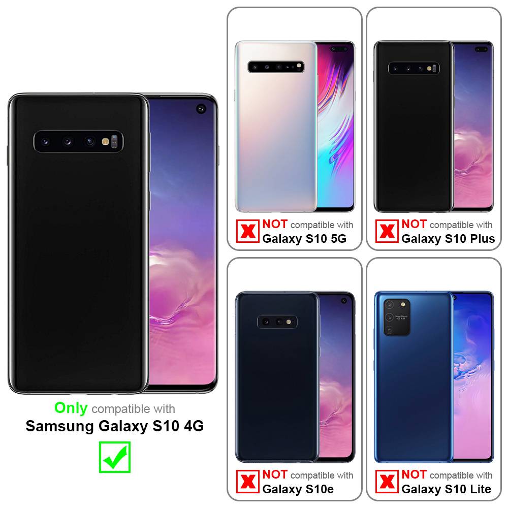 Cadorabo Hülle für Samsung Galaxy S10 4G in Grau Schutzhülle TPU Case Cover Etui Handyhülle-1