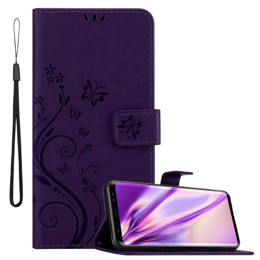 Cadorabo Hülle für Samsung Galaxy S9 Schutz Hülle in Lila Schutzhülle Handy Hülle Etui Case Blumen Flower-0