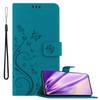 Cadorabo Hülle für Samsung Galaxy S20 Schutz Hülle in Blau Schutzhülle Handy Hülle Etui Case Blumen Flower