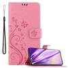 Cadorabo Hülle für Samsung Galaxy S20 Schutz Hülle in Rosa Schutzhülle Handy Hülle Etui Case Blumen Flower