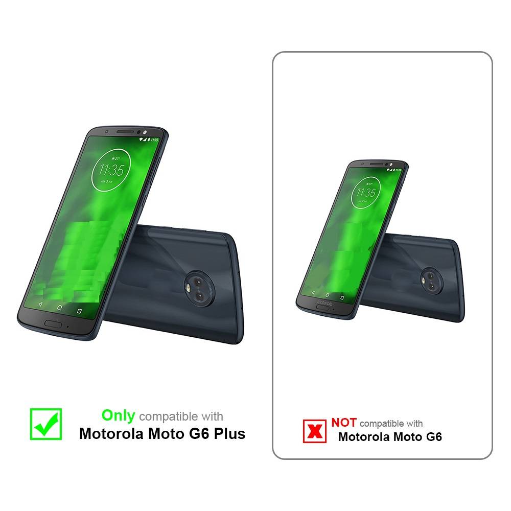 Cadorabo Handytasche mit Gürtelclip kompatibel mit Motorola MOTO G6 PLUS Hülle in Schwarz - Schutzhülle mit-1