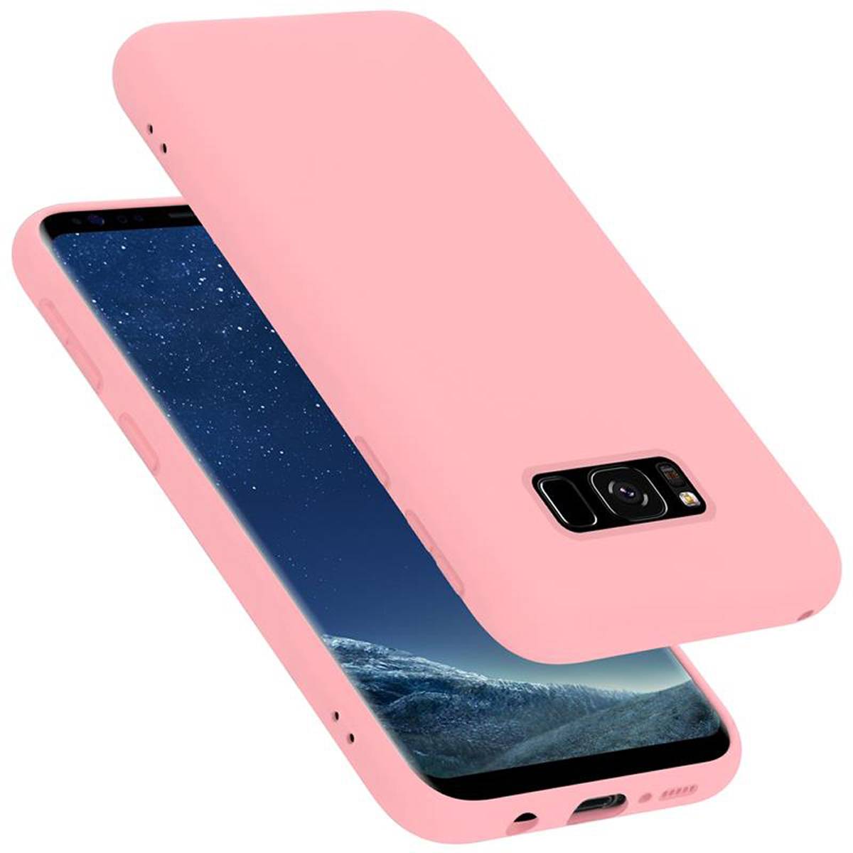 Cadorabo Schutzhülle für Samsung Galaxy S8 Hülle in Rosa Handyhülle Case Cover TPU Etui-0