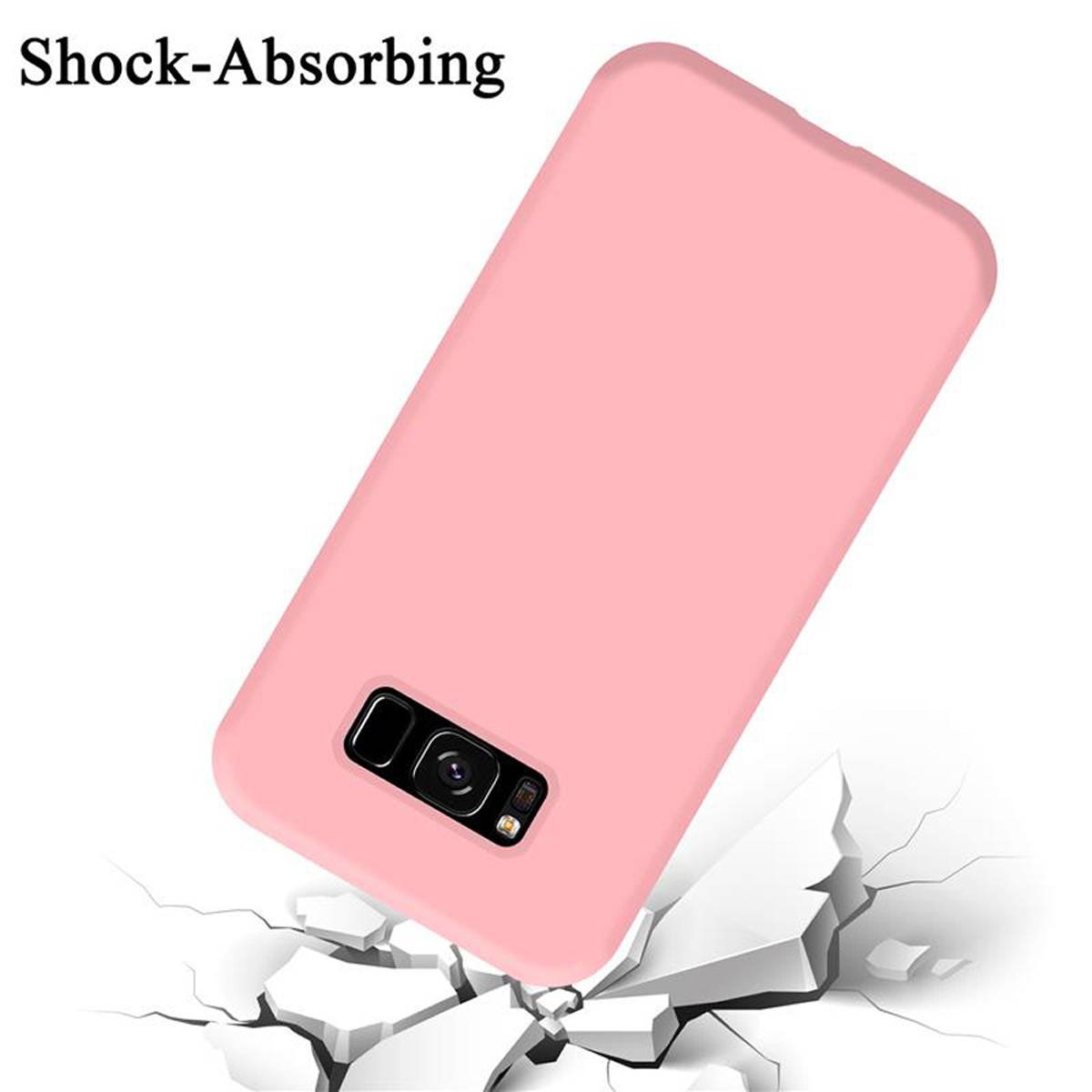 Cadorabo Schutzhülle für Samsung Galaxy S8 Hülle in Rosa Handyhülle Case Cover TPU Etui-3