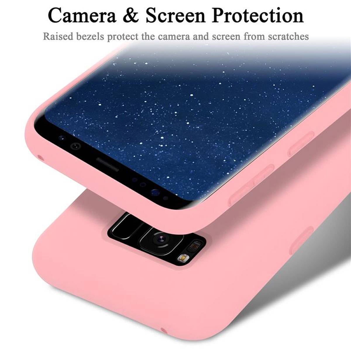 Cadorabo Schutzhülle für Samsung Galaxy S8 Hülle in Rosa Handyhülle Case Cover TPU Etui-4