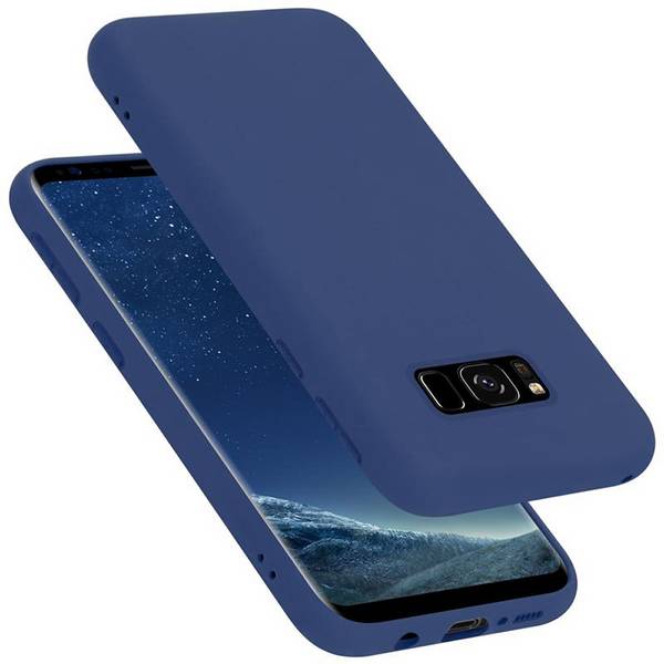 Cadorabo Schutzhülle für Samsung Galaxy S8 Hülle in Blau Handyhülle Case Cover TPU Etui