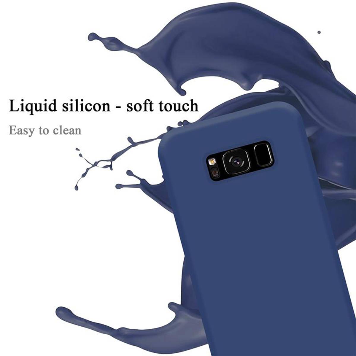 Cadorabo Schutzhülle für Samsung Galaxy S8 Hülle in Blau Handyhülle Case Cover TPU Etui-2