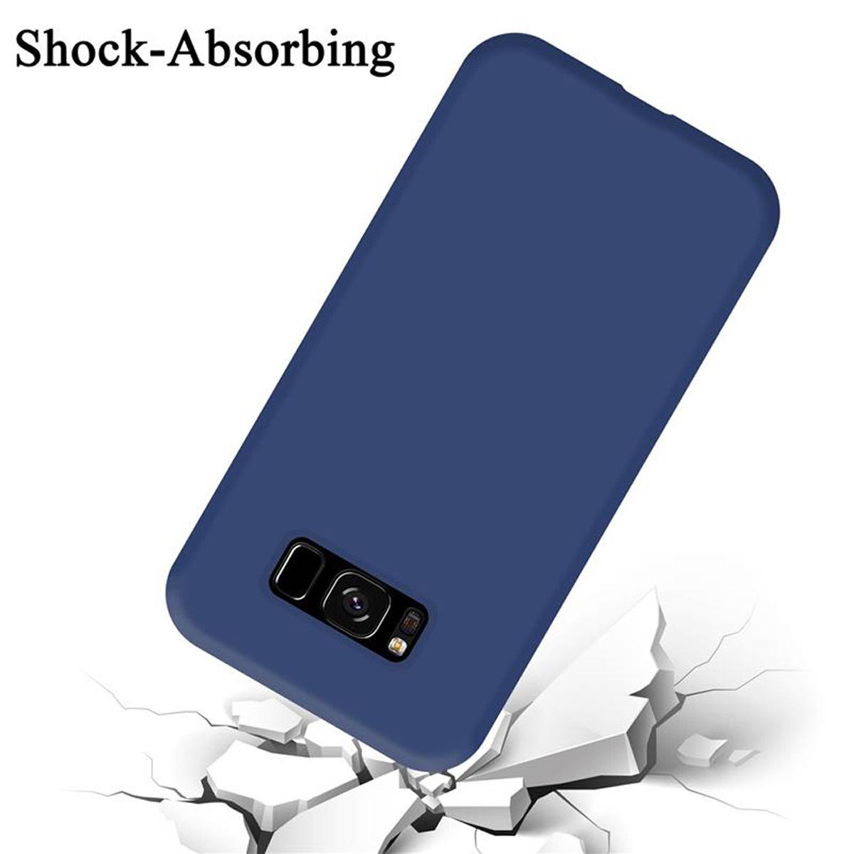 Cadorabo Schutzhülle für Samsung Galaxy S8 Hülle in Blau Handyhülle Case Cover TPU Etui-3
