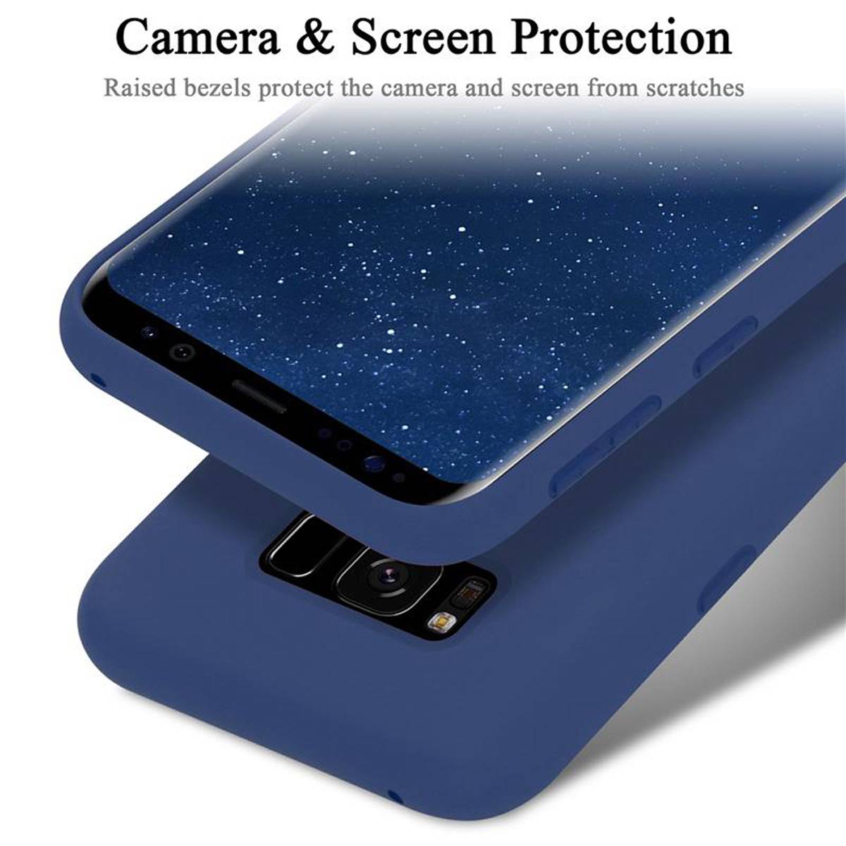 Cadorabo Schutzhülle für Samsung Galaxy S8 Hülle in Blau Handyhülle Case Cover TPU Etui-4