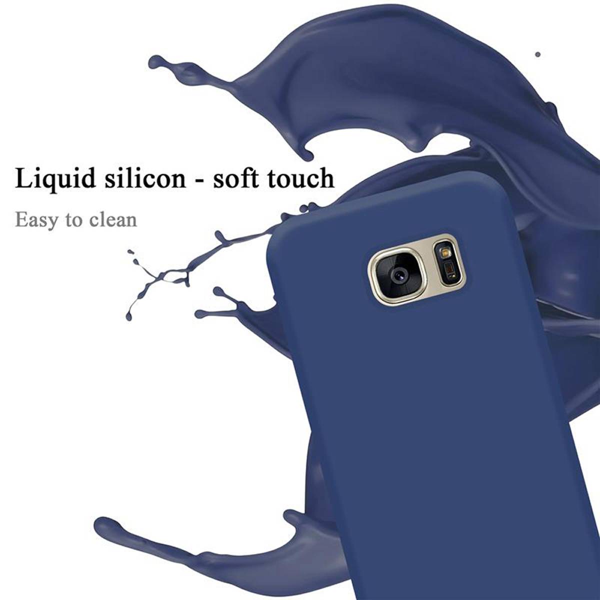 Cadorabo Schutzhülle für Samsung Galaxy S7 Hülle in Blau Handyhülle Case Cover TPU Etui-2
