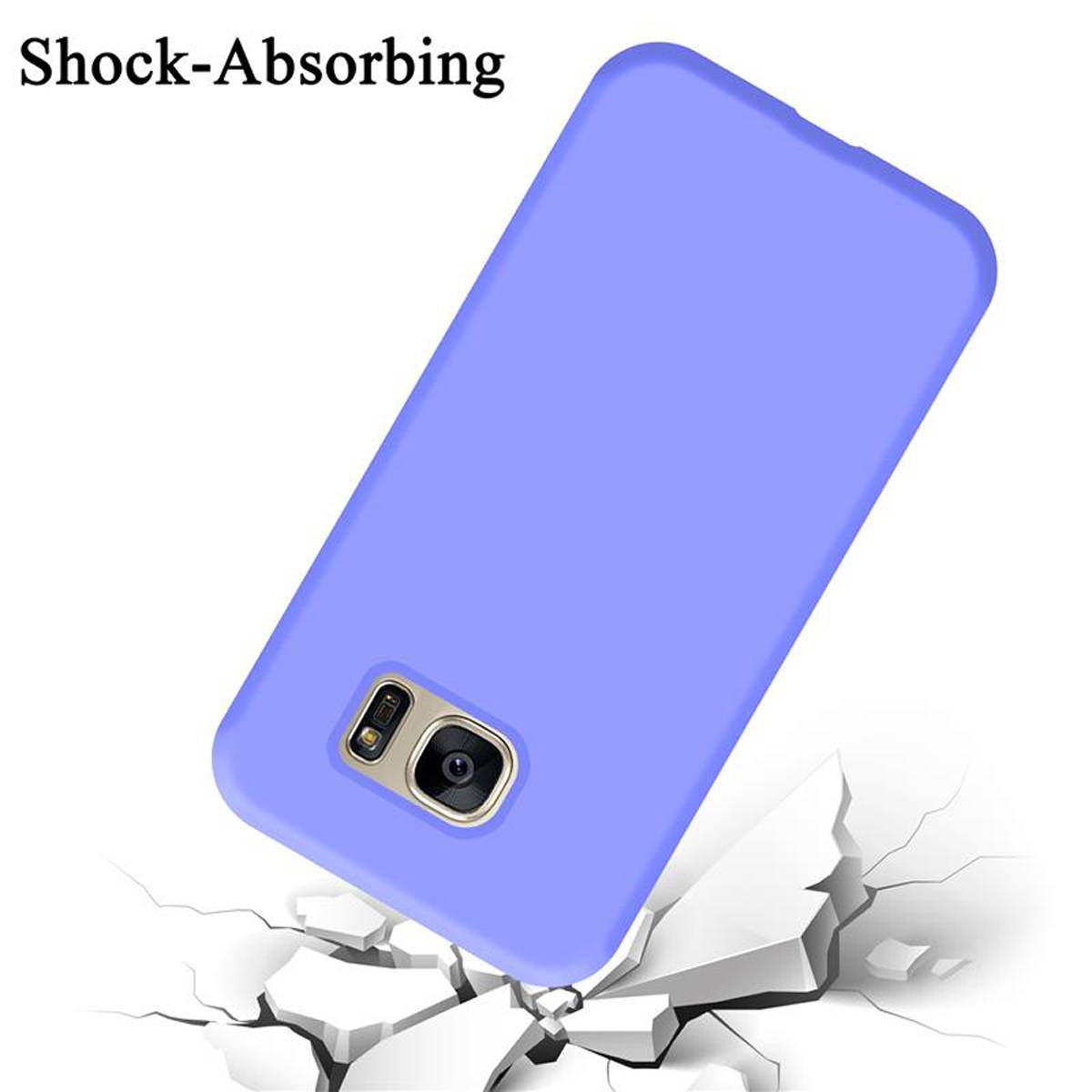 Cadorabo Schutzhülle für Samsung Galaxy S7 Hülle in Lila Handyhülle Case Cover TPU Etui-3