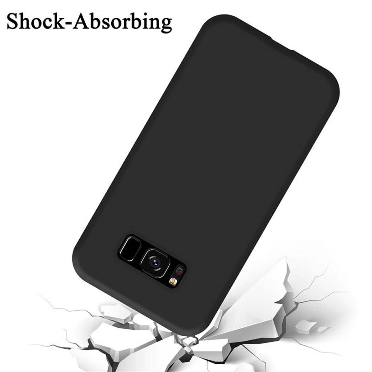 Cadorabo Schutzhülle für Samsung Galaxy S8 Hülle in Schwarz Handyhülle Case Cover TPU Etui-3