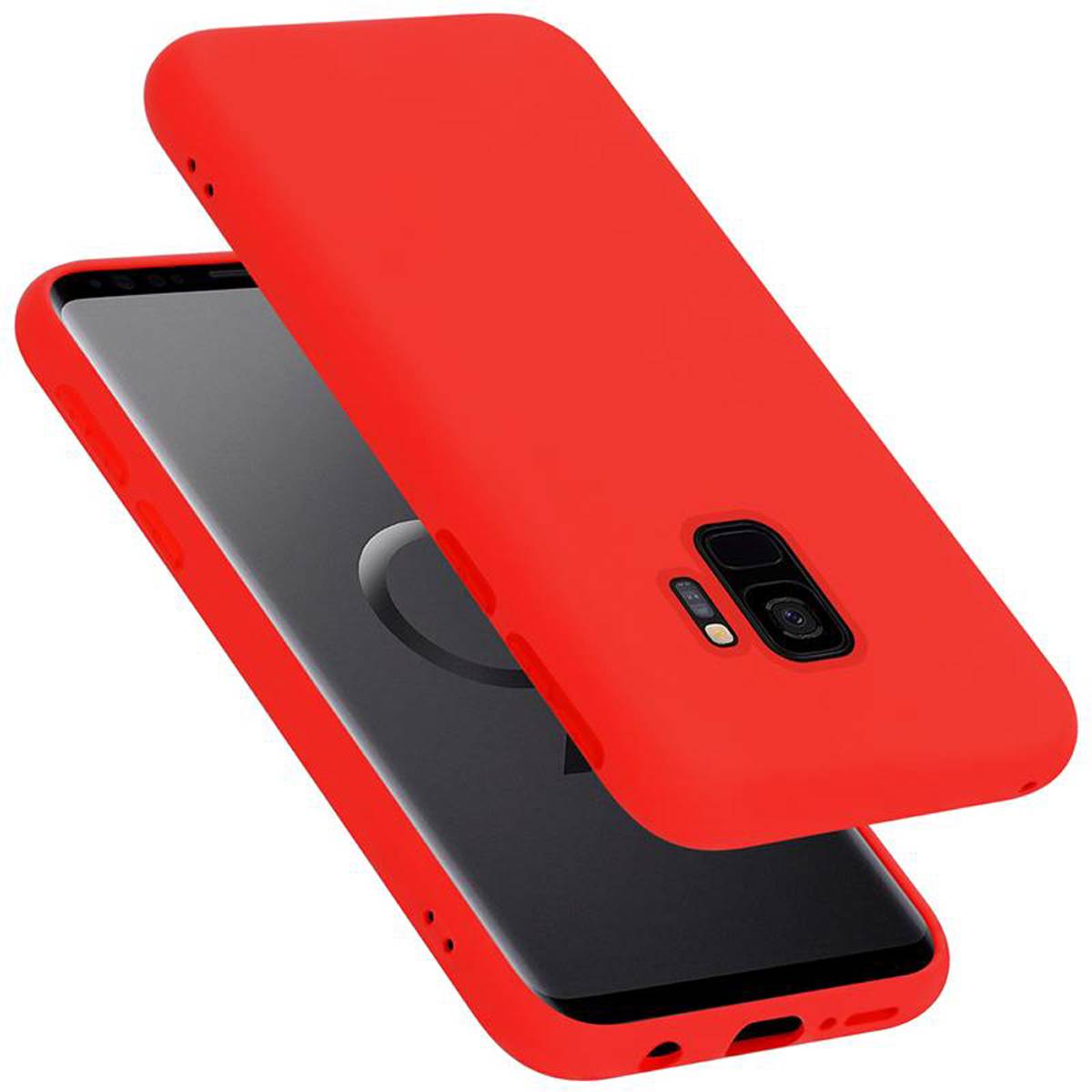 Cadorabo Schutzhülle für Samsung Galaxy S9 Hülle in Rot Handyhülle Case Cover TPU Etui-0