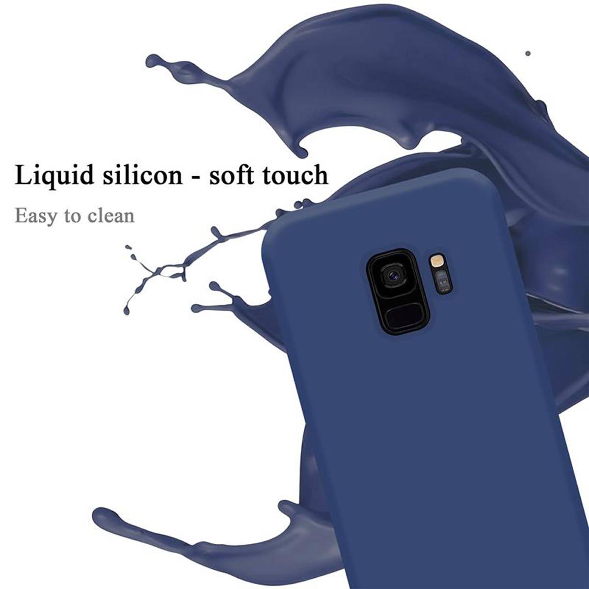 Cadorabo Schutzhülle für Samsung Galaxy S9 Hülle in Blau Handyhülle Case Cover TPU Etui-2