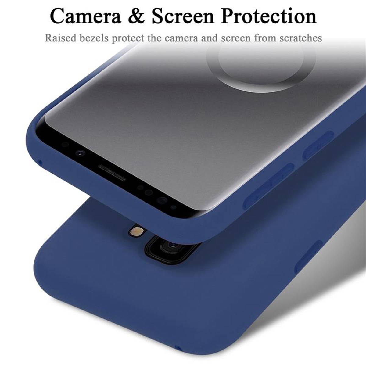 Cadorabo Schutzhülle für Samsung Galaxy S9 Hülle in Blau Handyhülle Case Cover TPU Etui-4