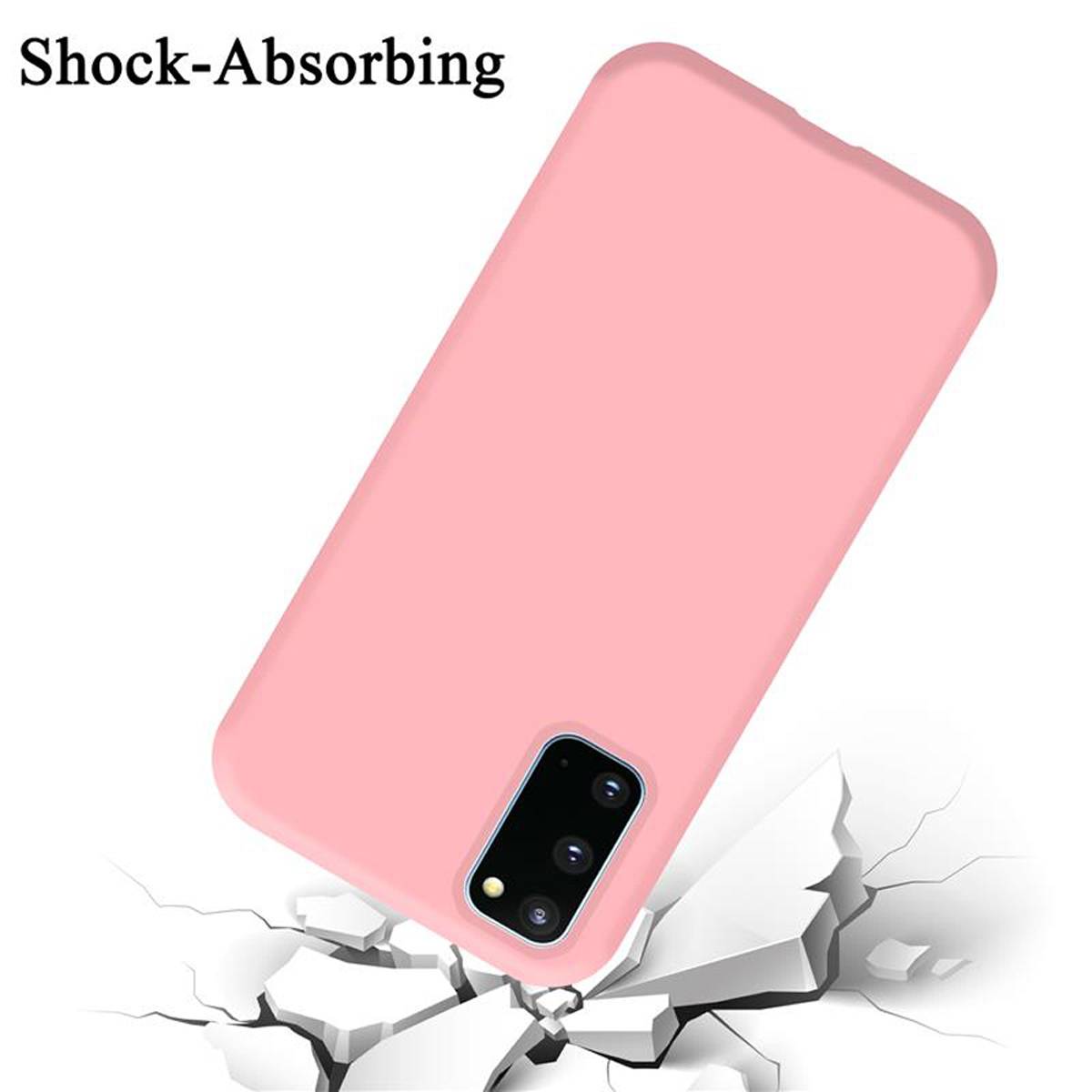 Cadorabo Schutzhülle für Samsung Galaxy S20 Hülle in Rosa Handyhülle Case Cover TPU Etui-2