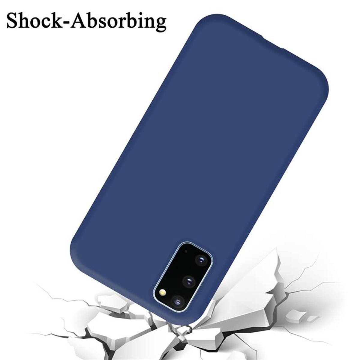Cadorabo Schutzhülle für Samsung Galaxy S20 Hülle in Blau Handyhülle Case Cover TPU Etui-2