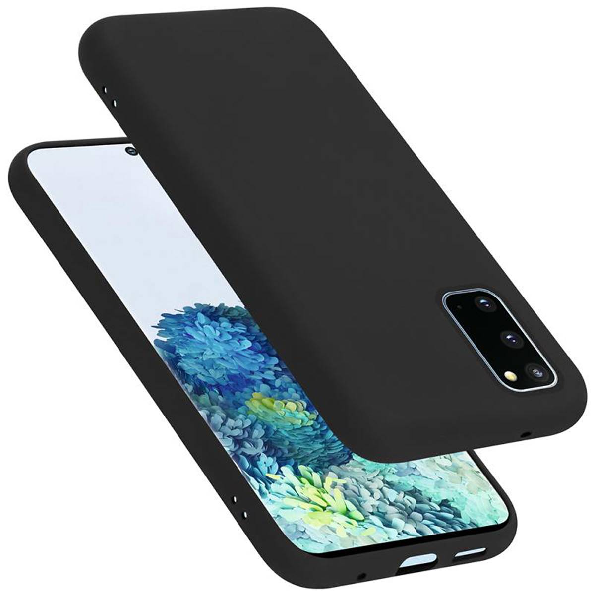 Cadorabo Schutzhülle für Samsung Galaxy S20 Hülle in Schwarz Handyhülle Case Cover TPU Etui-0