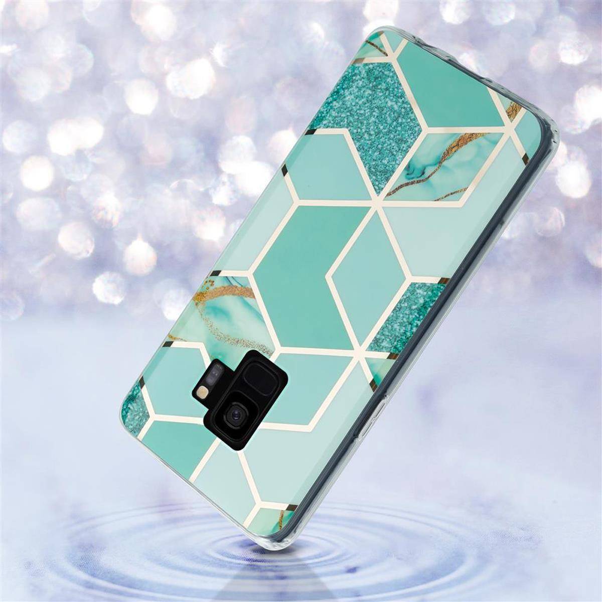 Cadorabo Schutzhülle für Samsung Galaxy S9 Hülle in Grün TPU Handyhülle Etui Case Cover-3