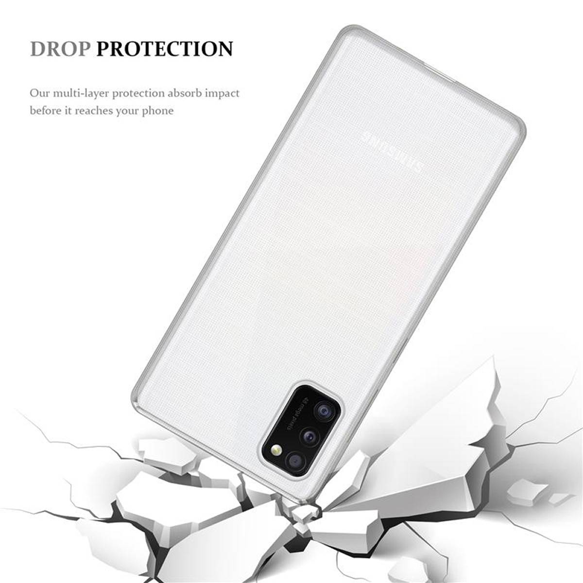 Cadorabo Hülle für Samsung Galaxy A41 Schutz Hülle in Transparent Schutzhülle TPU Silikon Cover Etui Case-3