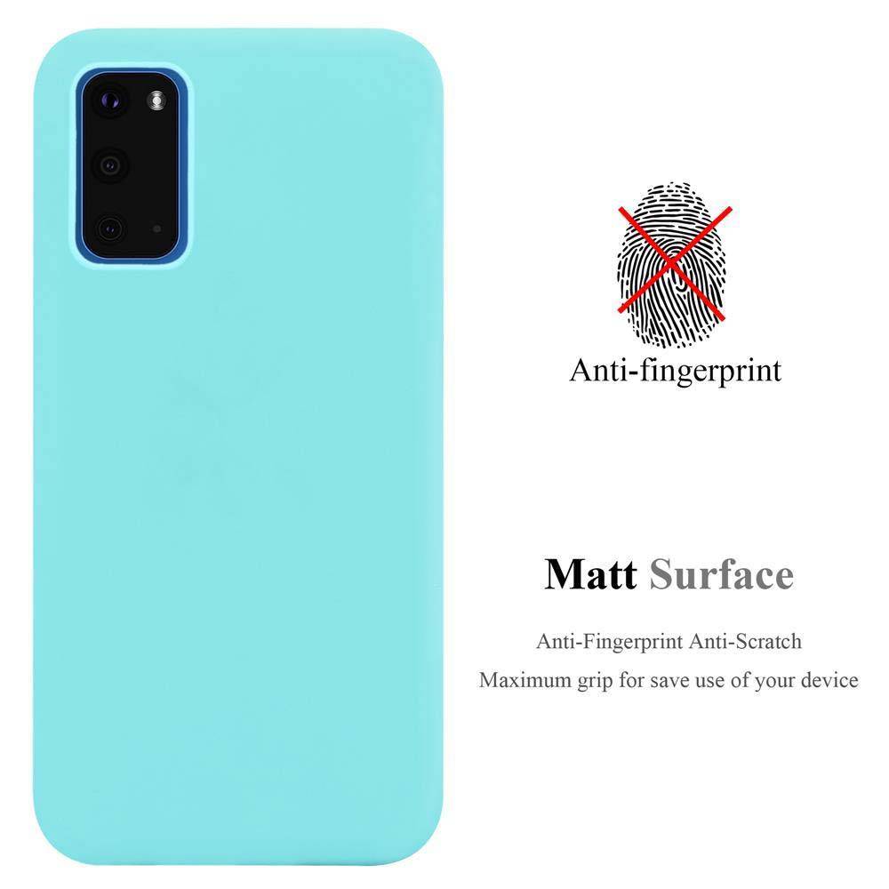 Cadorabo Hülle für Samsung Galaxy S20 Schutzhülle in Blau Handyhülle TPU Silikon Etui Case Cover-1