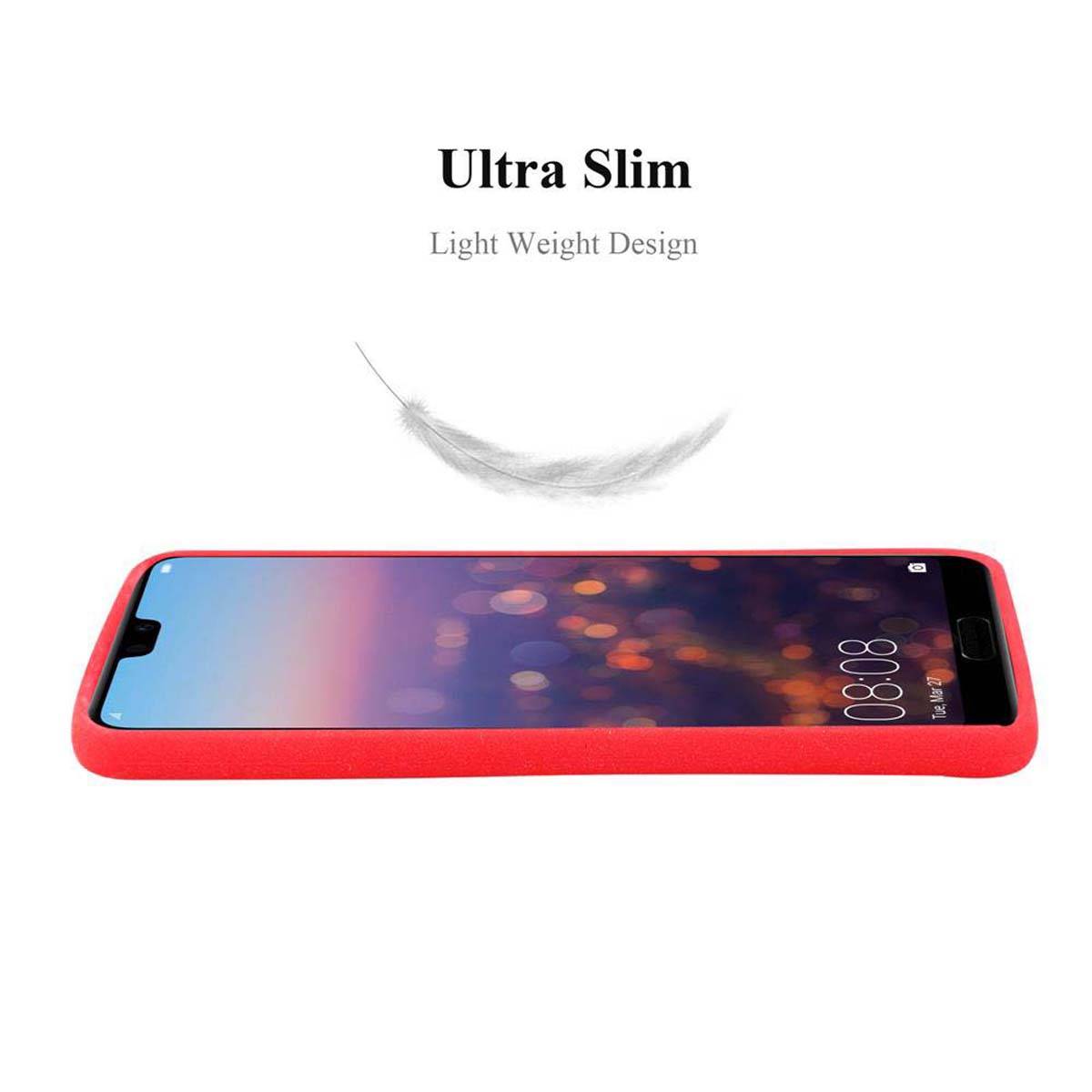 Cadorabo Schutzhülle für Huawei P20 Hülle in Rot Handyhülle TPU Etui Cover Case-2