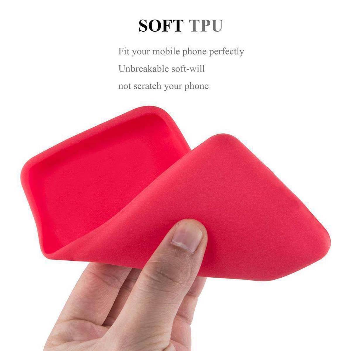 Cadorabo Schutzhülle für Huawei P20 Hülle in Rot Handyhülle TPU Etui Cover Case-3