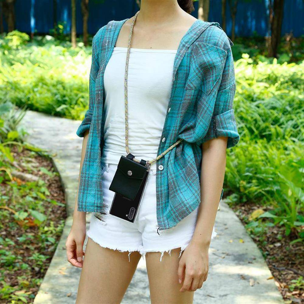 Cadorabo Schutzhülle für Samsung Galaxy NOTE 10 Hülle in Gelb Handy Kette Kordel abnehmbares Etui-3