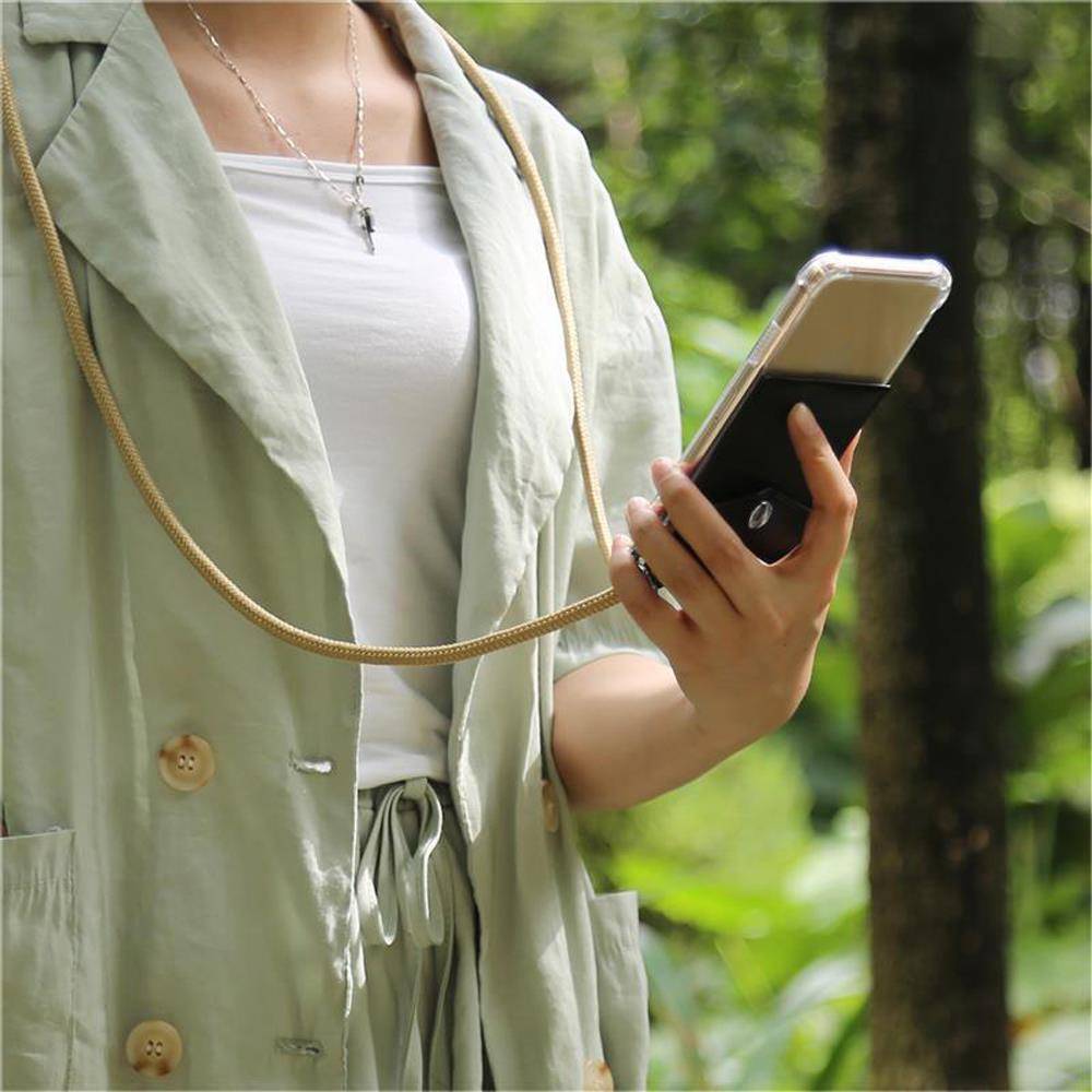Cadorabo Schutzhülle für Samsung Galaxy NOTE 10 Hülle in Braun Handy Kette Kordel abnehmbares Etui-2