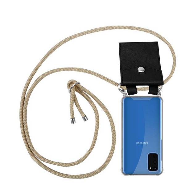Cadorabo Schutzhülle für Samsung Galaxy S20 Hülle in Braun Handy Kette Kordel abnehmbares Etui