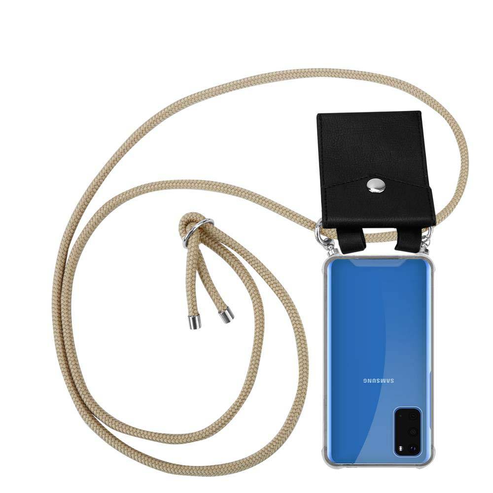 Cadorabo Schutzhülle für Samsung Galaxy S20 Hülle in Braun Handy Kette Kordel abnehmbares Etui-0