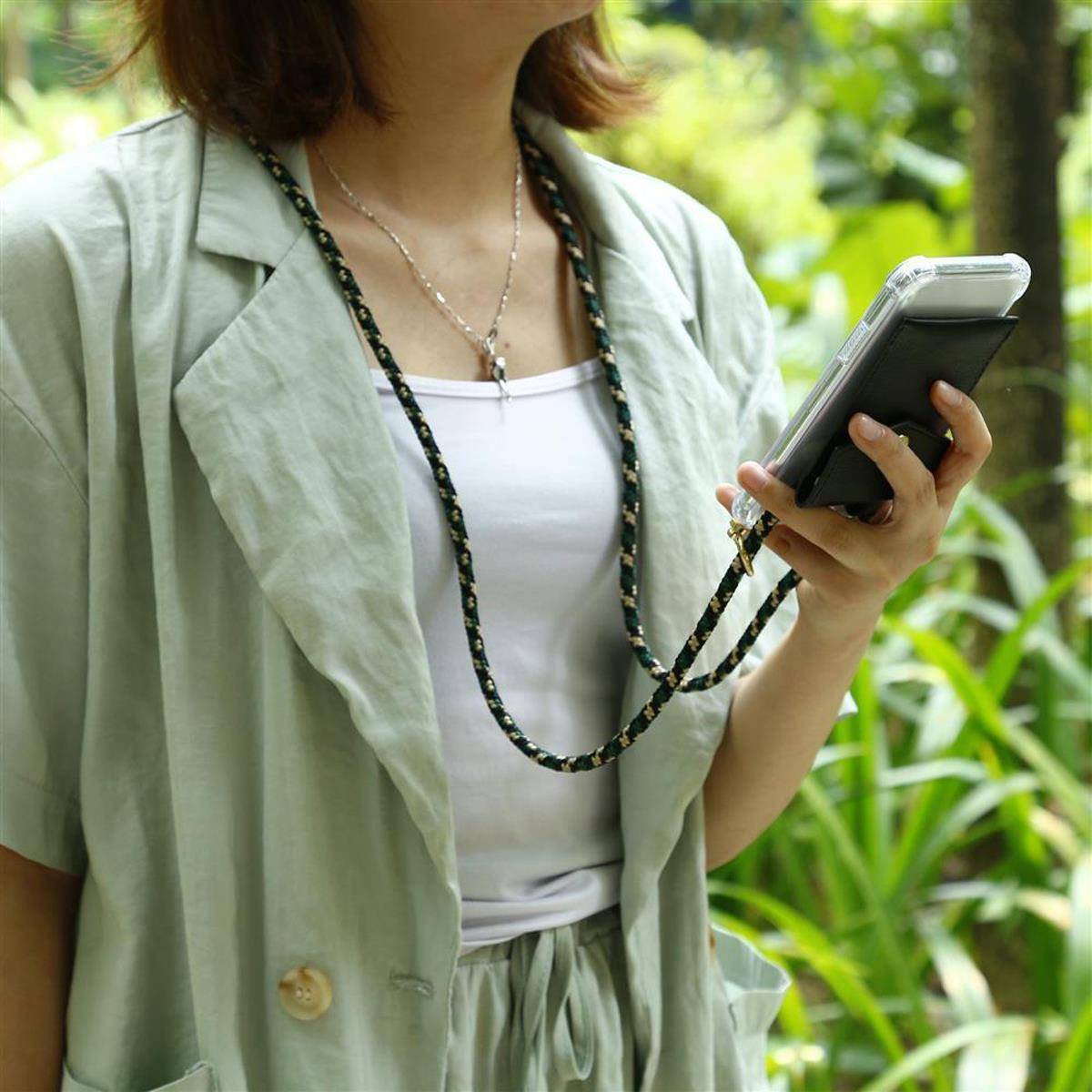 Cadorabo Hülle für Samsung Galaxy A71 4G Schutzhülle in Braun Handy Kette Silikon Kordel abnehmbares Etui-2