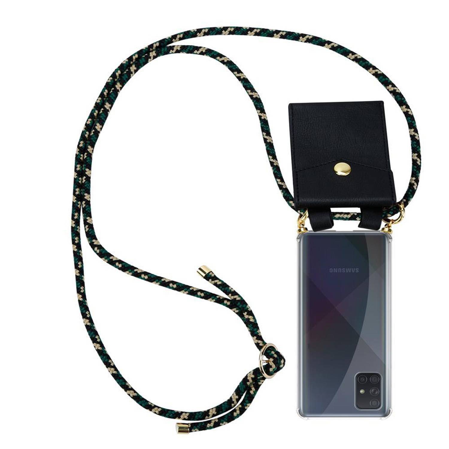 Cadorabo Hülle für Samsung Galaxy A71 4G Schutzhülle in Braun Handy Kette Silikon Kordel abnehmbares Etui-0