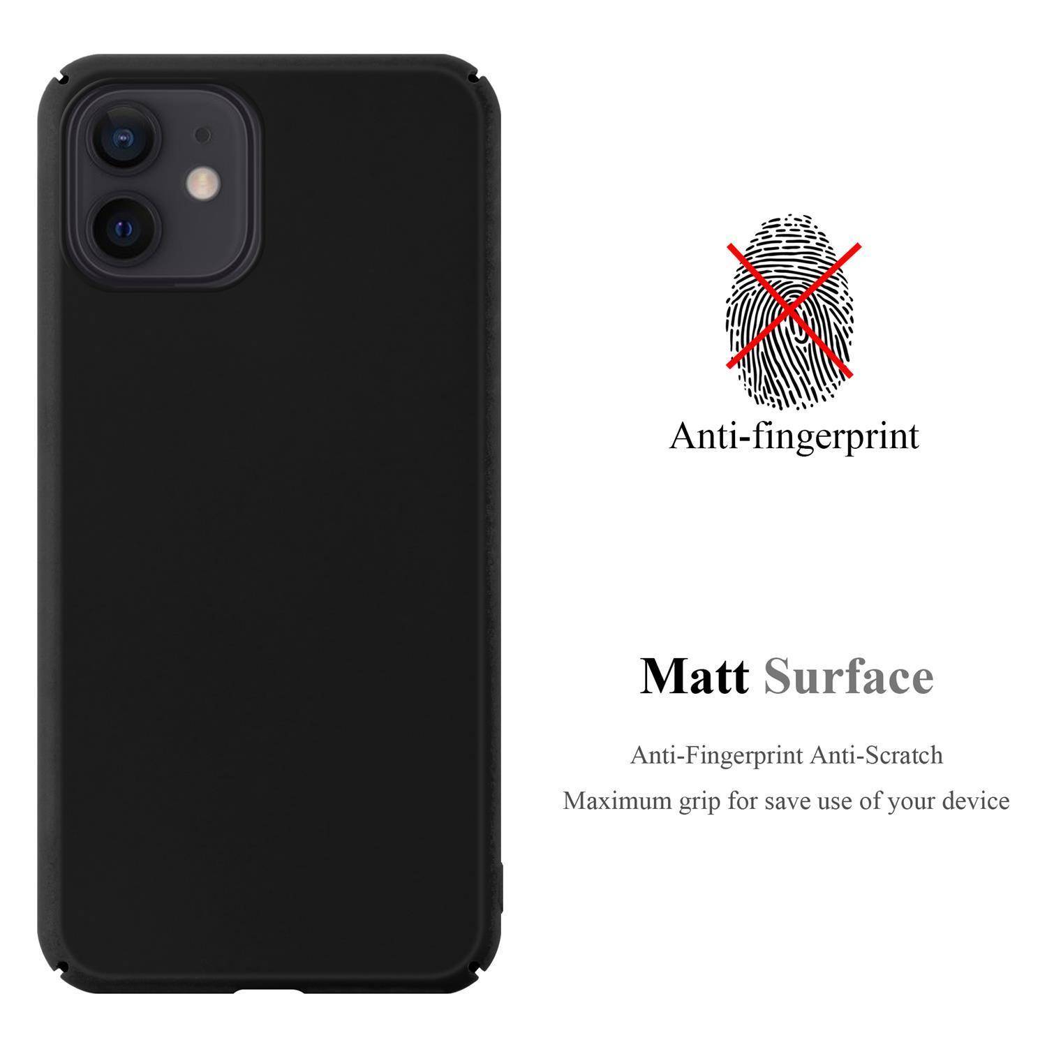 Cadorabo Hülle für Apple iPhone 12 MINI Schutzhülle in Schwarz Hard Case Handy Hülle Etui-1