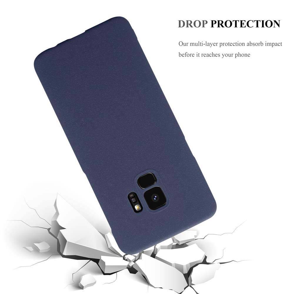 Cadorabo Schutzhülle für Samsung Galaxy S9 Hülle in Blau Etui Hard Case Handyhülle Cover-4