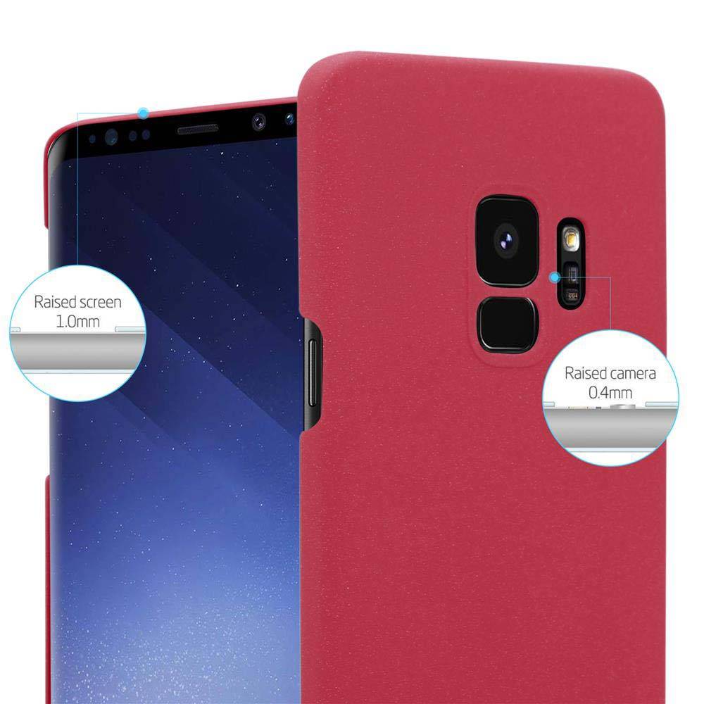 Cadorabo Schutzhülle für Samsung Galaxy S9 Hülle in Rot Etui Hard Case Handyhülle Cover-3
