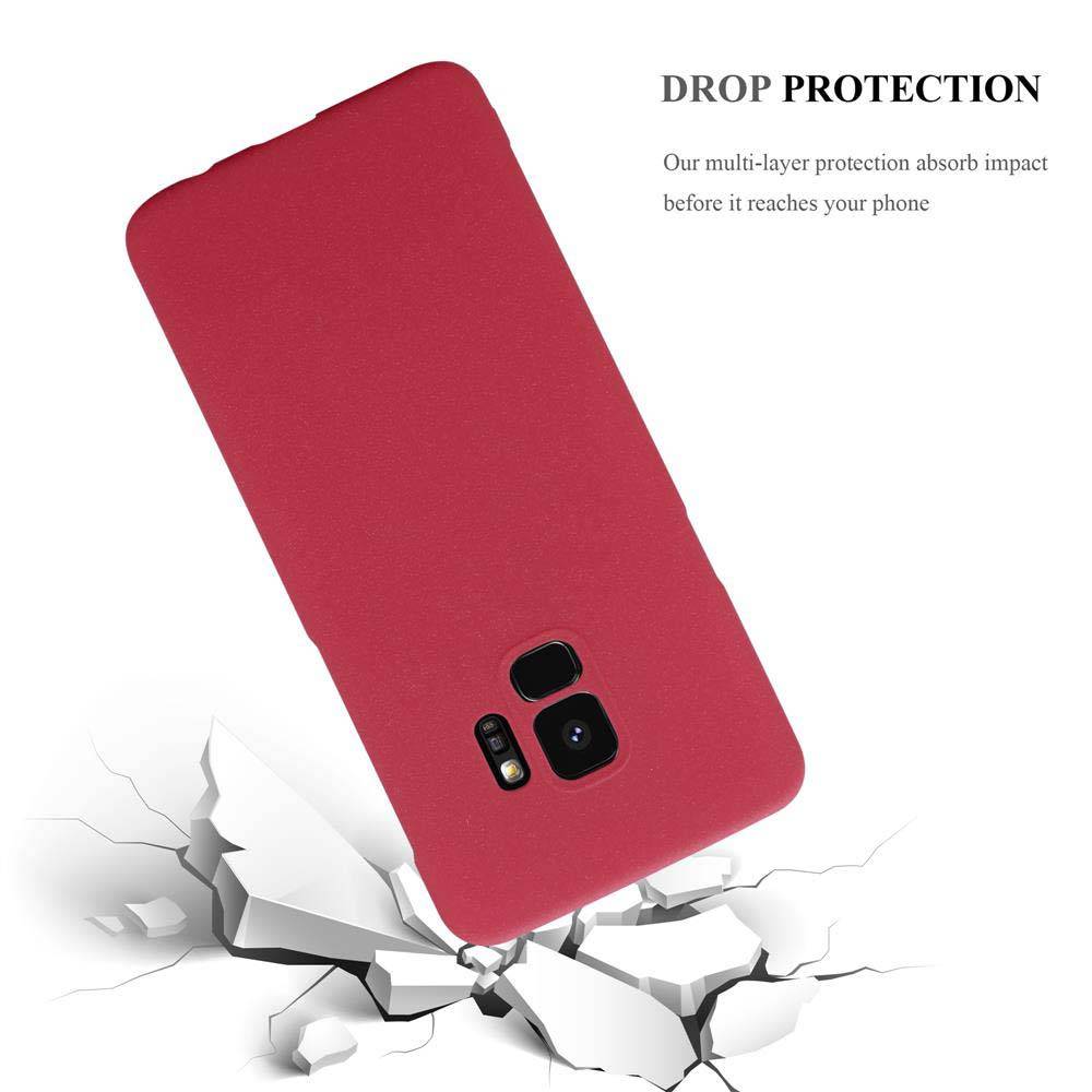 Cadorabo Schutzhülle für Samsung Galaxy S9 Hülle in Rot Etui Hard Case Handyhülle Cover-4