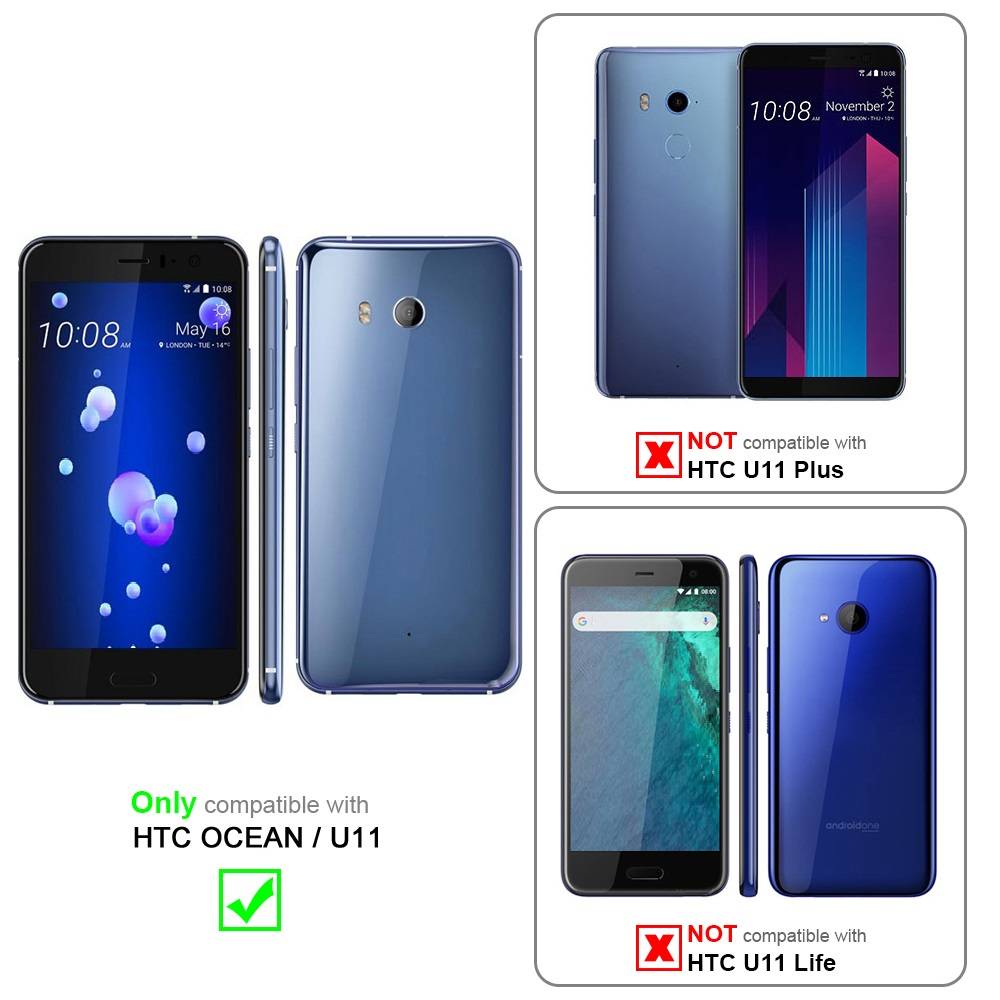 Cadorabo Handykette für HTC OCEAN / U11 in Grün - Handy Schutz Hülle Necklace mit Verstellbaren Band Kordel zum Umhängen-1