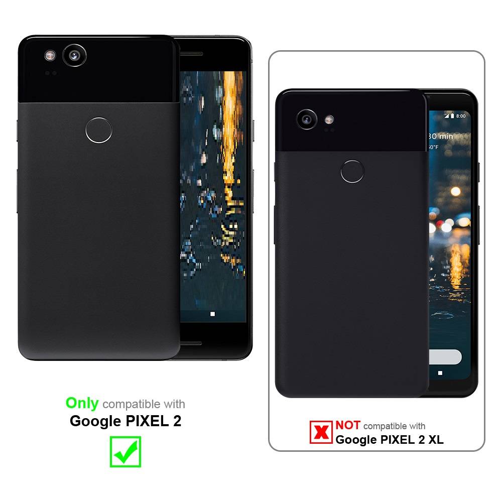 Cadorabo Panzer Folie für Google Pixel 2 Schutzfolie in Transparent Gehärtetes Tempered Display-Schutzglas-4