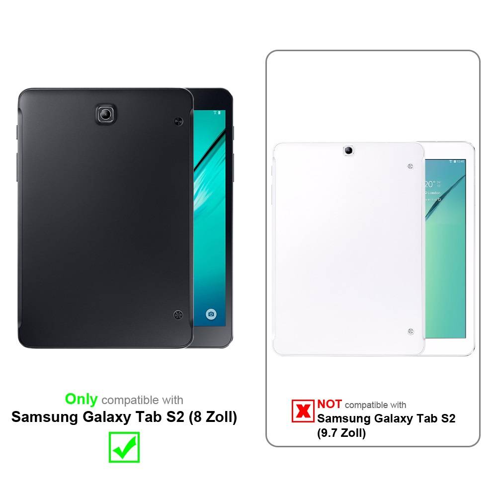 Cadorabo Hülle für Samsung Galaxy Tab S2 (8 Zoll) Tablet Schutz Hülle in Schwarz Schutzhülle Etui Case Tasche Cover-4