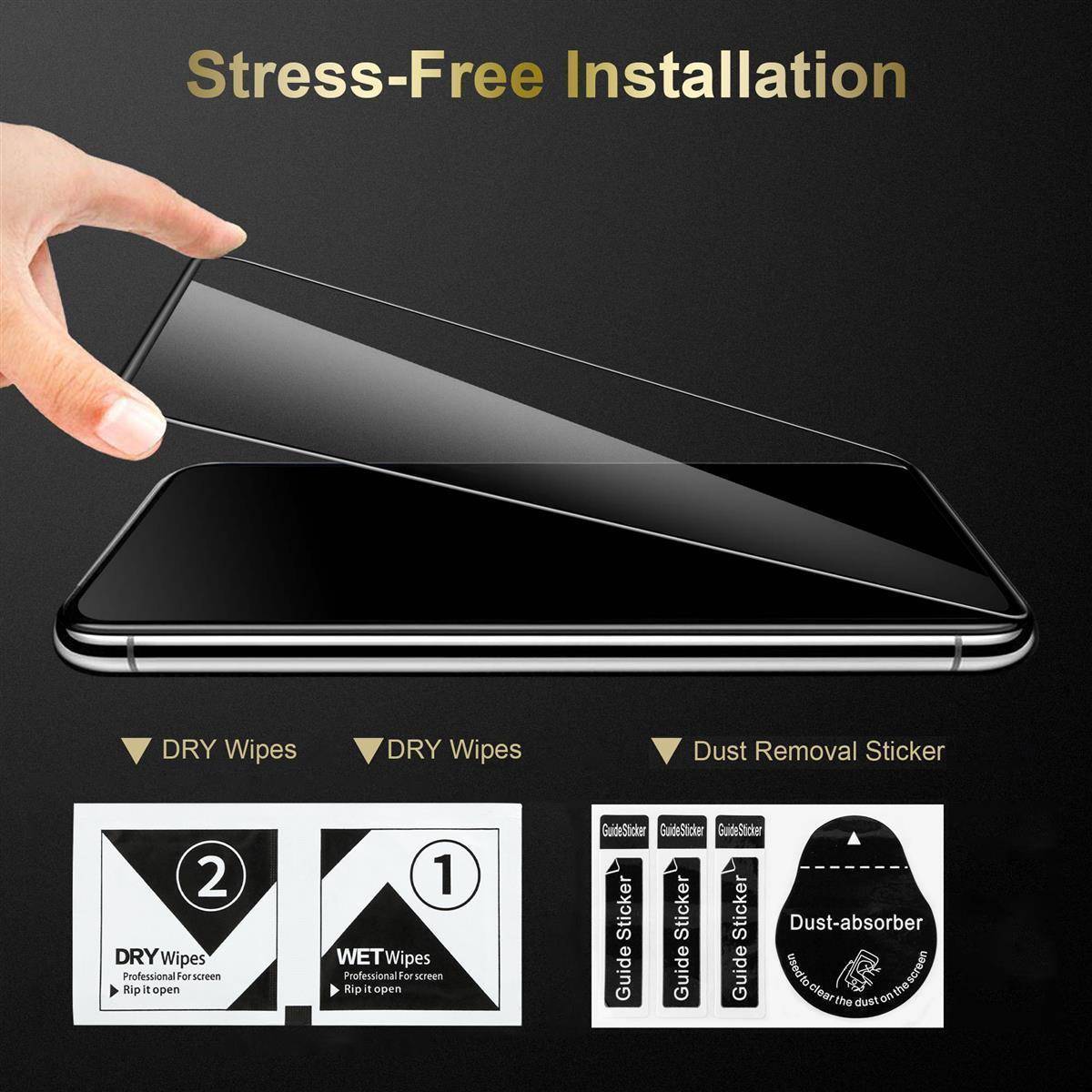 Cadorabo Panzerfolie für Apple iPhone 13 Schutzfolie in Schwarz Vollbild Folie Tempered Display Schutzglas-2